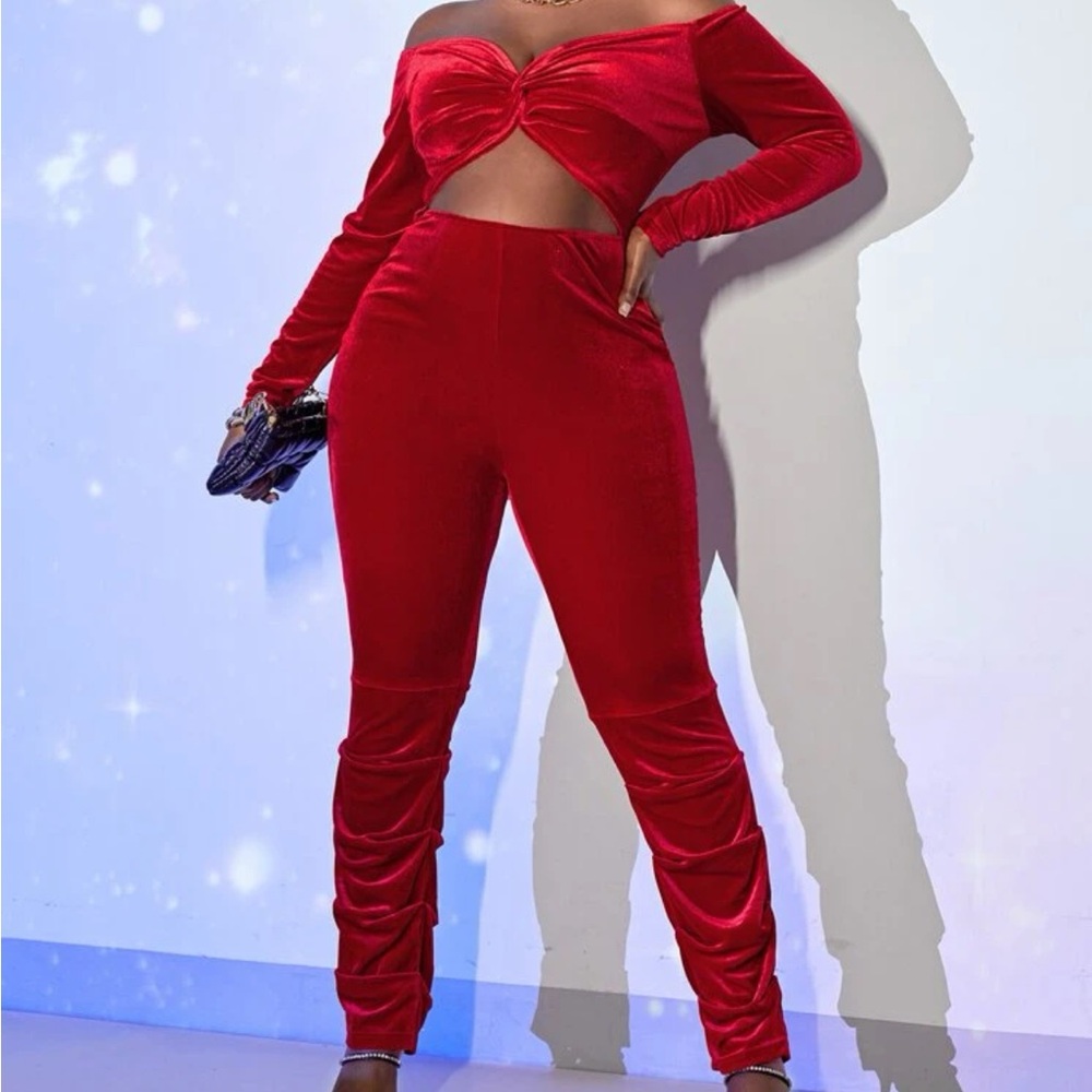 SHEIN velvet jumpsuit